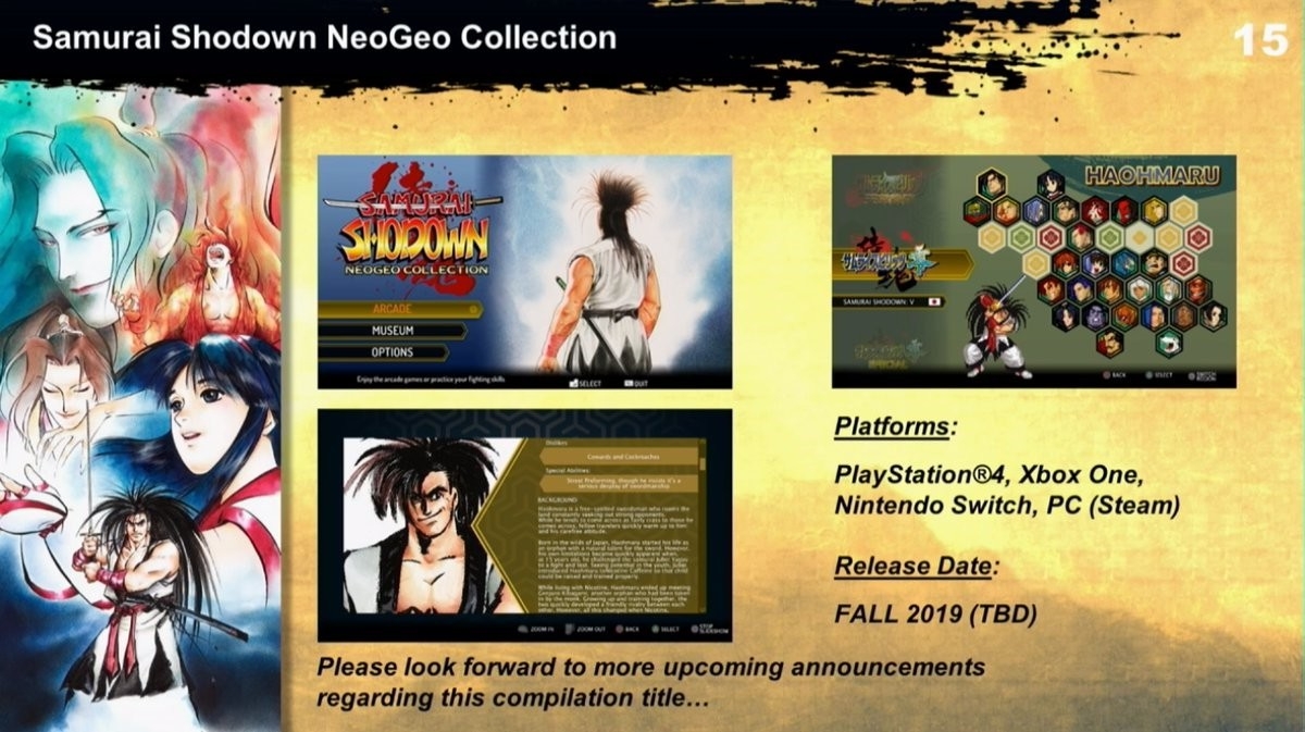 每日新游预告《侍魂NeoGeo合集 》包含6款经典作品的侍魂合集
