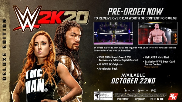 每日新游预告《WWE 2K20》经典格斗摔跤系列最新作