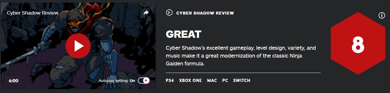 《赛博暗影》IGN打出8.0评分 经典美学与现代画风的完美结合