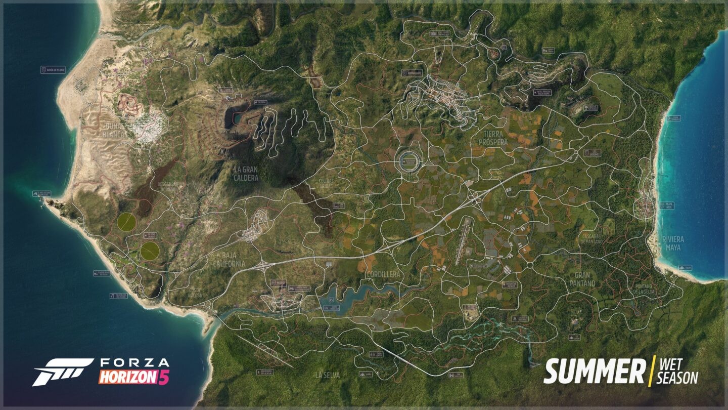 《极限竞速：地平线5》世界地图公开比前作大了一半