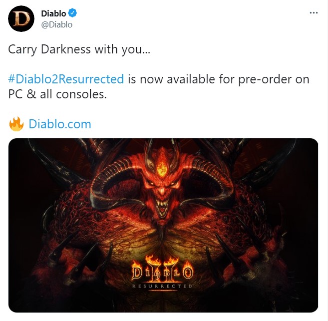 《暗黑破坏神2：重制版》正式开启预售