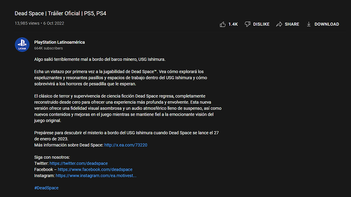 外媒Eurogamer澄清称《死亡空间：重制版》不会登陆PS4