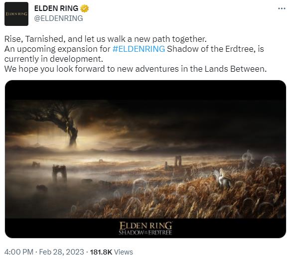 《艾尔登法环》DLC“黄金树之影”确认开发中